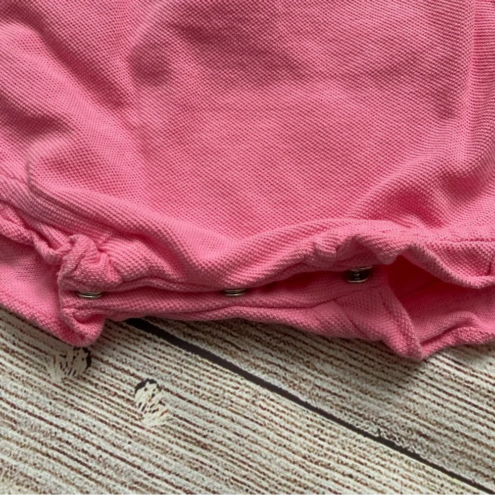 Ralph Lauren Bubble Romper Overalls Girls Size 9 mo Pink